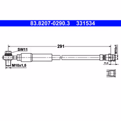 Flexible de frein ATE 83.8207-0290.3