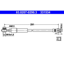 Flexible de frein ATE 83.8207-0290.3