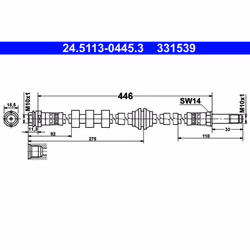 Flexible de frein ATE 24.5113-0445.3