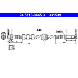 Flexible de frein ATE 24.5113-0445.3