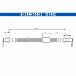Flexible de frein ATE 24.5140-0354.3