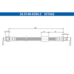 Flexible de frein ATE 24.5140-0354.3