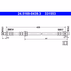 Flexible de frein ATE 24.5169-0439.3
