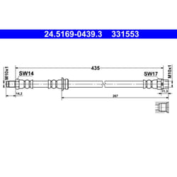 Flexible de frein ATE 24.5169-0439.3