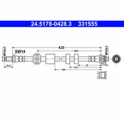Flexible de frein ATE 24.5178-0428.3