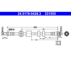 Flexible de frein ATE 24.5178-0428.3