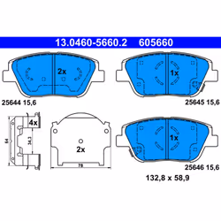 Jeu de plaquettes de frein ATE 13.0460-5660.2, avant