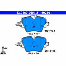 Jeu de plaquettes de frein ATE 13.0460-2601.2, avant