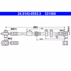 Flexible de frein ATE 24.5143-0553.3 - Vue supplémentaire 2