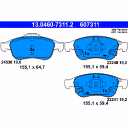 Jeu de plaquettes de frein ATE 13.0460-7311.2, avant