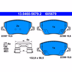 Jeu de plaquettes de frein ATE 13.0460-5679.2, avant