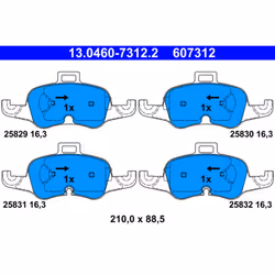 Jeu de plaquettes de frein ATE 13.0460-7312.2, avant