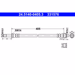 Flexible de frein ATE 24.5140-0405.3