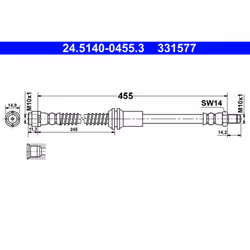 Flexible de frein ATE 24.5140-0455.3