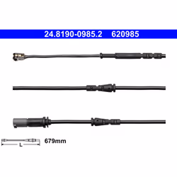 Témoin d'usure, plaquettes de frein ATE 24.8190-0985.2