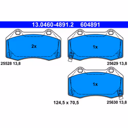 Jeu de plaquettes de frein ATE 13.0460-4891.2, avant