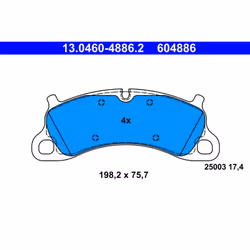 Jeu de plaquettes de frein ATE 13.0460-4886.2, avant