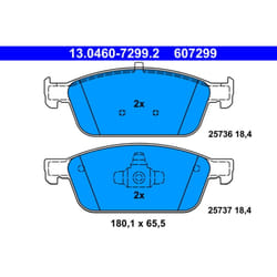 Jeu de plaquettes de frein ATE 13.0460-7299.2, avant