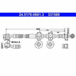 Flexible de frein ATE 24.5176-0661.3