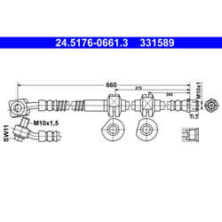 Flexible de frein ATE 24.5176-0661.3