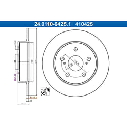 Disque de frein ATE 24.0110-0425.1