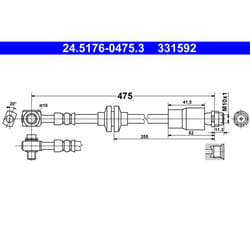 Flexible de frein ATE 24.5176-0475.3