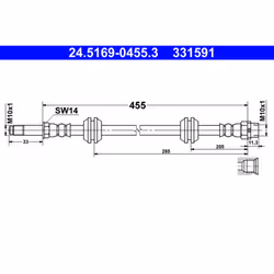 Flexible de frein ATE 24.5169-0455.3