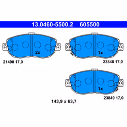 Jeu de plaquettes de frein ATE 13.0460-5500.2, avant
