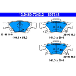 Jeu de plaquettes de frein ATE 13.0460-7343.2, arrière