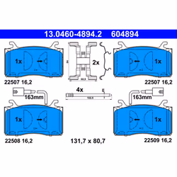Jeu de plaquettes de frein ATE 13.0460-4894.2, avant