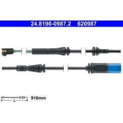 Témoin d'usure, plaquettes de frein ATE 24.8190-0987.2
