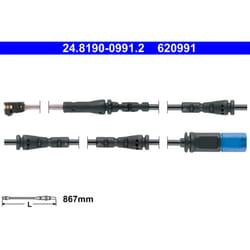 Témoin d'usure, plaquettes de frein ATE 24.8190-0991.2