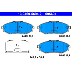 Jeu de plaquettes de frein ATE 13.0460-5694.2, avant