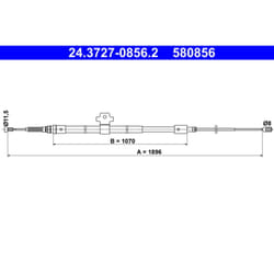 Câble de frein à main ATE 24.3727-0856.2