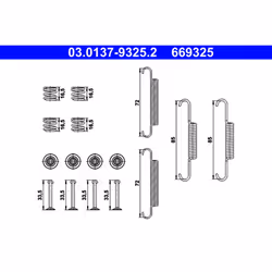 Kit d'accessoires, mâchoires de frein ATE 03.0137-9325.2