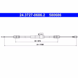 Câble de frein à main ATE 24.3727-0686.2