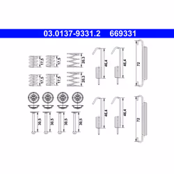 Kit d'accessoires, Mâchoires de frein de stationnement ATE 03.0137-9331.2