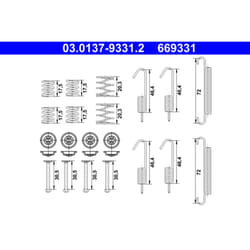 Kit d'accessoires, Mâchoires de frein de stationnement ATE 03.0137-9331.2