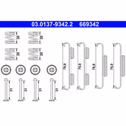 Kit d'accessoires, mâchoires de frein ATE 03.0137-9342.2