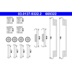 Kit d'accessoires, mâchoires de frein ATE 03.0137-9322.2