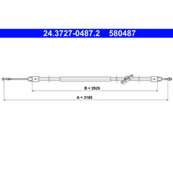 Câble de frein à main ATE 24.3727-0487.2