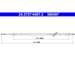 Câble de frein à main ATE 24.3727-0487.2