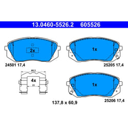 Jeu de plaquettes de frein ATE 13.0460-5526.2, avant