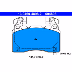 Jeu de plaquettes de frein ATE 13.0460-4898.2, avant