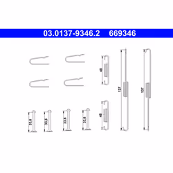 Kit d'accessoires, mâchoires de frein ATE 03.0137-9346.2