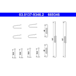 Kit d'accessoires, mâchoires de frein ATE 03.0137-9346.2