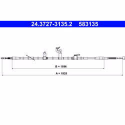 Câble de frein à main ATE 24.3727-3135.2