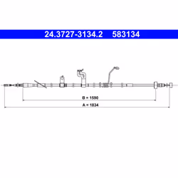 Câble de frein à main ATE 24.3727-3134.2