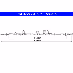 Câble de frein à main ATE 24.3727-3139.2