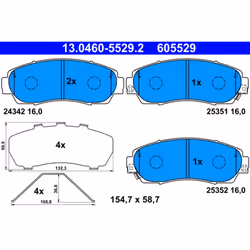 Jeu de plaquettes de frein ATE 13.0460-5529.2, avant